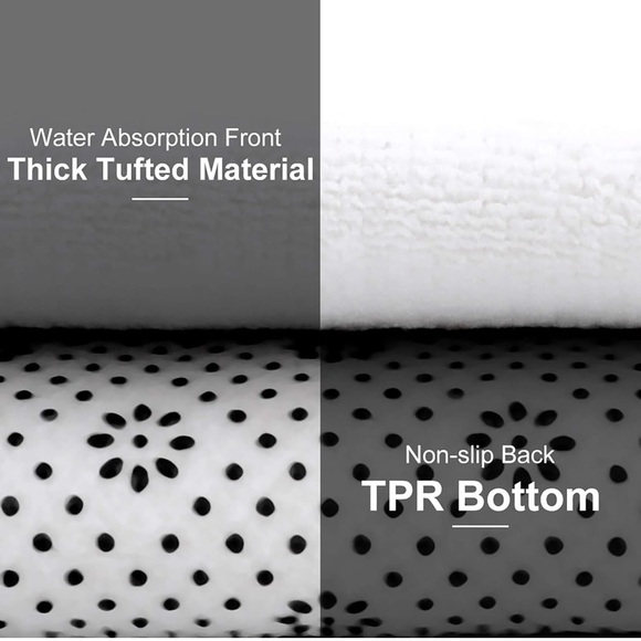 Spring Daisy Flower Purple/Grey Absorbent Bath Mat, Non-Slip (18x30 in.) - Picture 5 of 6